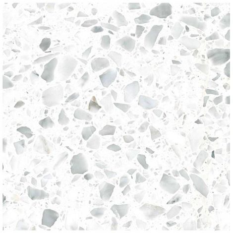 Terrazzo blanc Carrara - 60 x 60 cm - Blanc