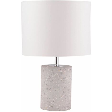 grey and white table lamp