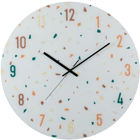 Terrazzo-Wanduhr 60x4,5x60 cm