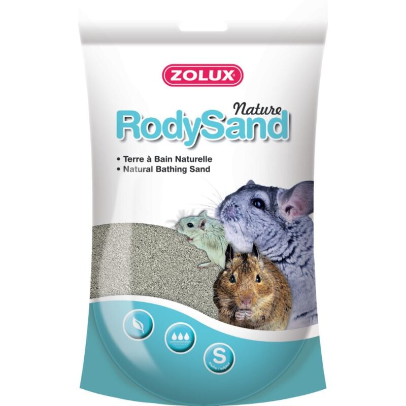 Zolux - Terre à bain pour chichillas Rody sand 2L (Lot de 2)