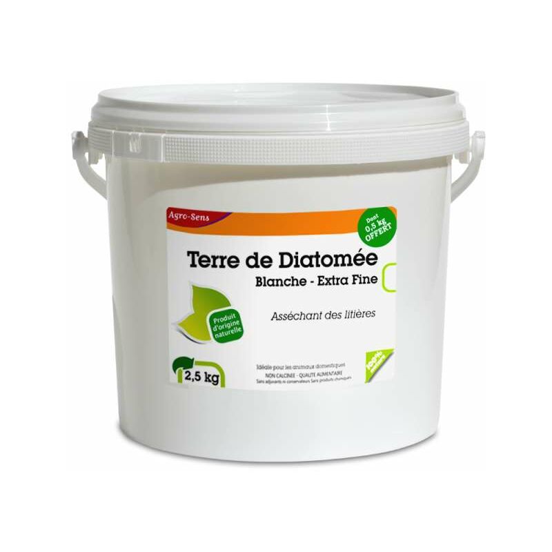 Terre de blanche, maison et animaux domestiques. Seau 2,5 kg - Diatomée