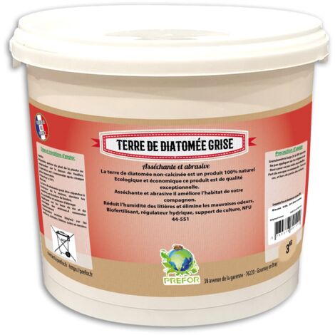 Terre de diatomée GRISE seau 10L 3kg