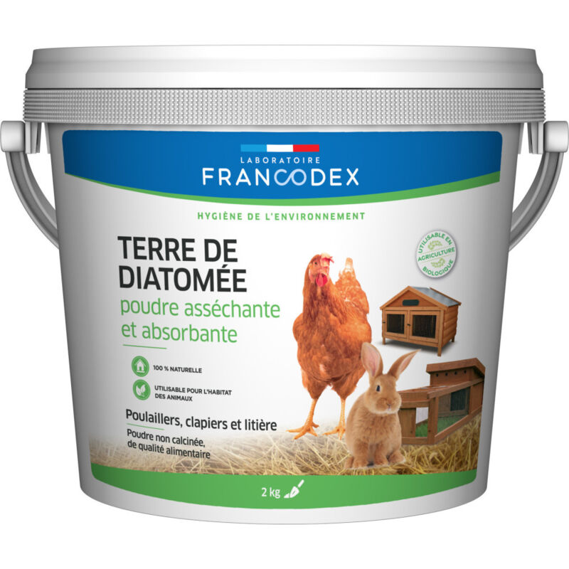 Francodex - Terre de Diatomée, Seau de 2 kg pour basse cour