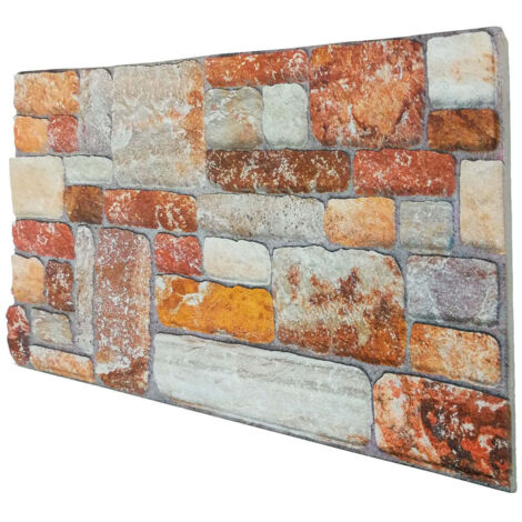 Terre di Siena - Panneau imitation pierre en EPS résiné Dimension 100x50 cm Épaisseur 2 cm