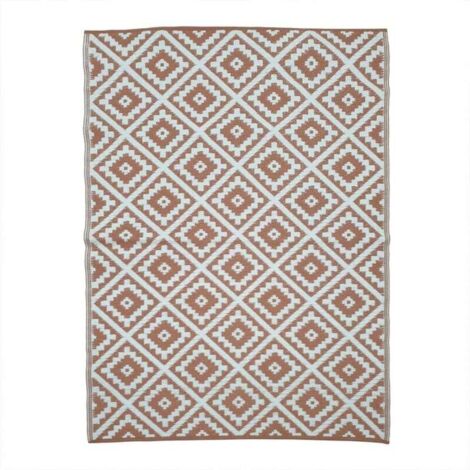 TERRE JARDIN - Alfombra de exterior reversible para balcón y terraza, terracota Otros 180 x 280