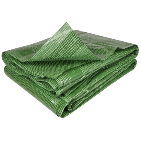 Terre Jardin – Bâche de protection armée verte 160g/m² – Étanche et traitée anti-UV – 2 x 3m – Pour chantiers humides et protection mobilier