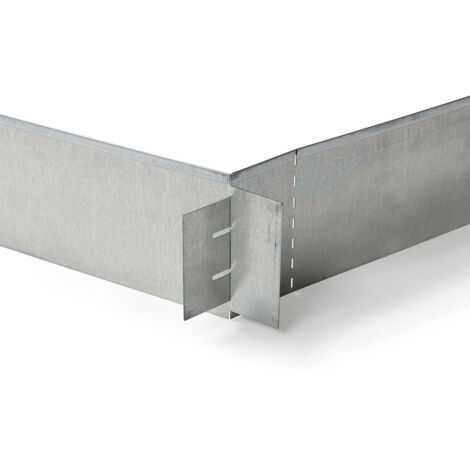 Terre Jardin – Bordure de jardin flexible en acier galvanisé – Lot de 5 bordurettes 1M – Résistance à l'abrasion et à la corrosion – Installation facile