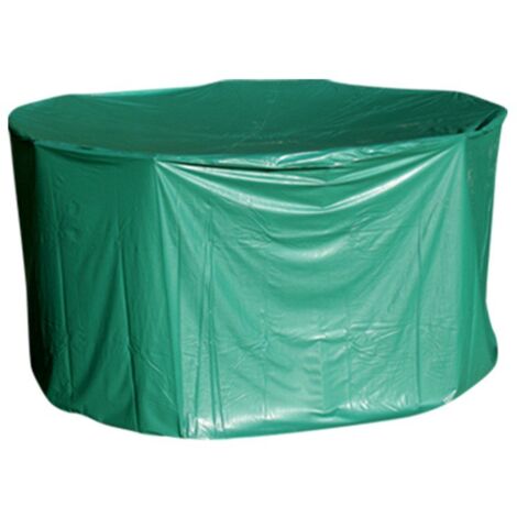 Terre Jardin – Housse de protection en PVC ultra résistant pour table ronde de jardin – Dimensions 120cm hauteur, 184cm diamètre – Cordelette de serrage