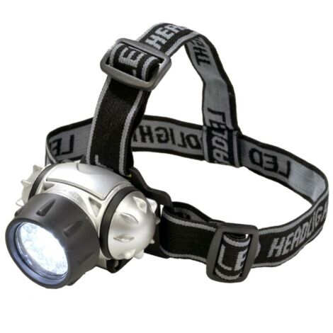 Terre Jardin – Lampe frontale 21 LEDs 50 lumens – Alimentation par 3 piles LR03 – Étanche et faisceau inclinable – 20 heures d'autonomie