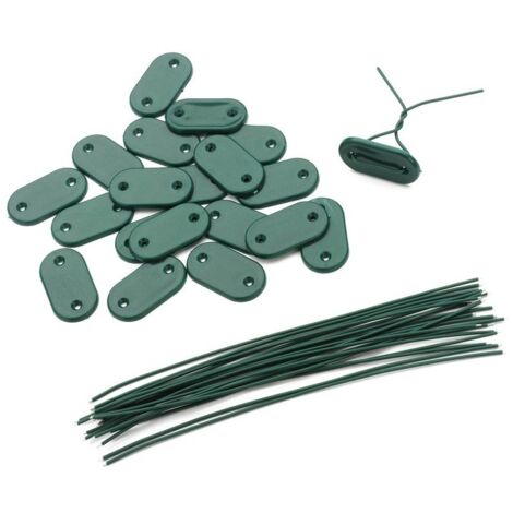 Terre Jardin – Lot de 20 clips de fixation rapide en polyéthylène – Longueur 16 cm – Pour brise-vue, canisses et écrans de jardin – Résistance au vent