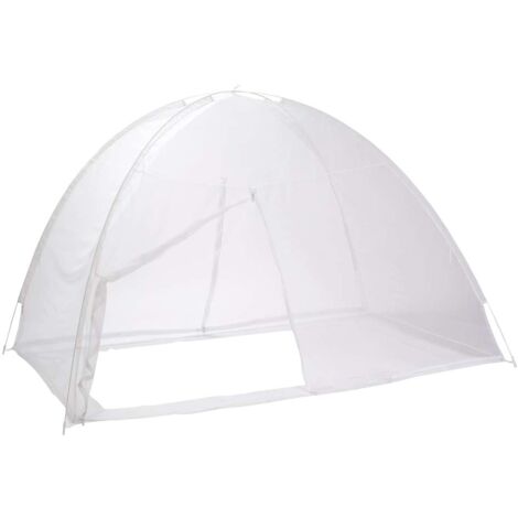 TERRE JARDIN - Mosquitera tipo cúpula "popup" para cama Blanco 200 x 180