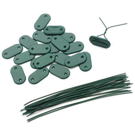 TERRE JARDIN - Pack de 20 abrazaderas para pantalla de privacidad