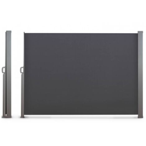 Terre Jardin – Paravent extérieur rétractable 2,5 x 1,6 m – Toile polyester anti-UV – Structure en aluminium – Brise vue pour jardin et terrasse