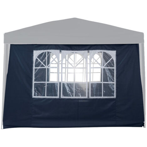 TERRE JARDIN - Pared ventana para carpa plegable azul 3x3 m