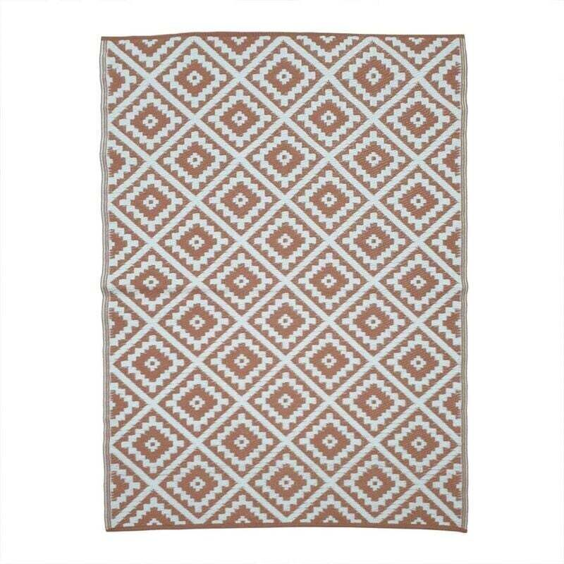 ZVD - terre jardin - Tapis d'extérieur réversible pour balcon et terrasse, terre cuite Autres 180 x 280