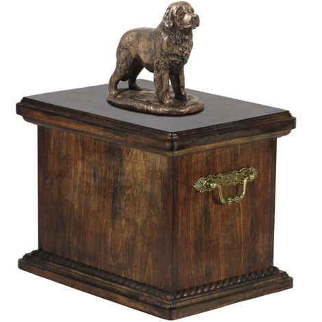 Terre-Neuve, Terre-Neuve, Wodołaz - une urne pour les cendres de chien, une urne avec une statuette, une urne élégante dans le style classique d'Art-Dog
