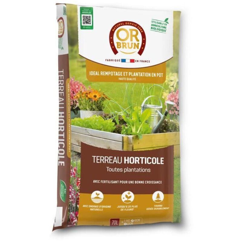 Or Brun - Terreau horticole OBRTHOR70N - 70 l