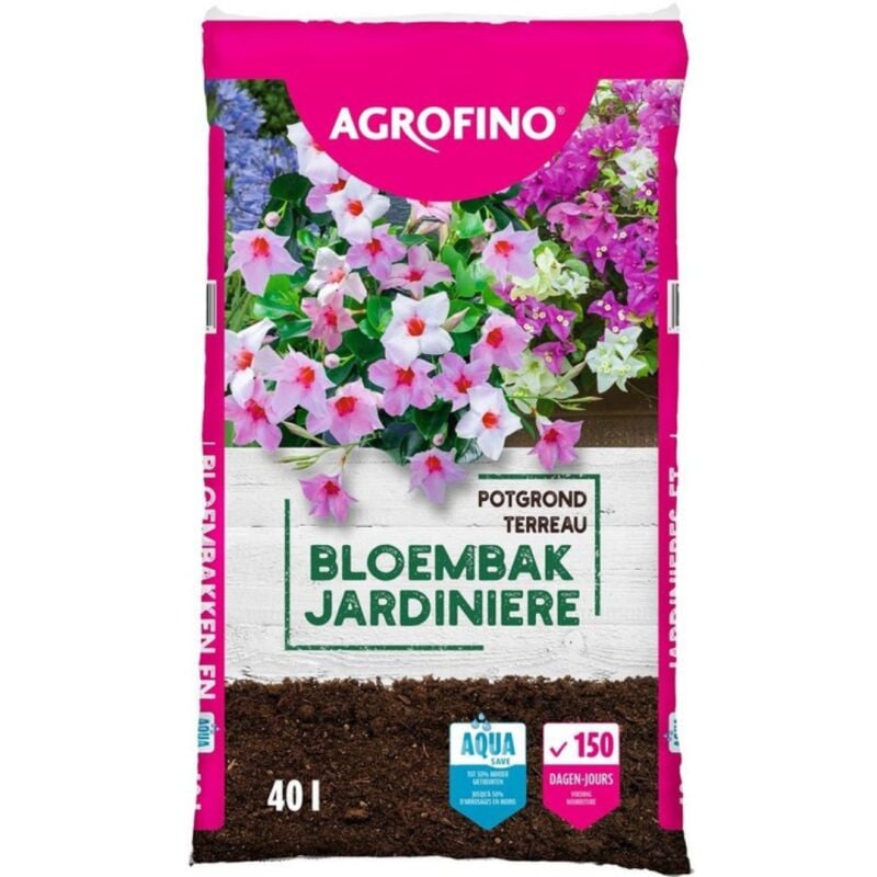 Terreau rosiers, jardinières et plantes d'orangerie Agrofino 150 jours de nutrition 40L