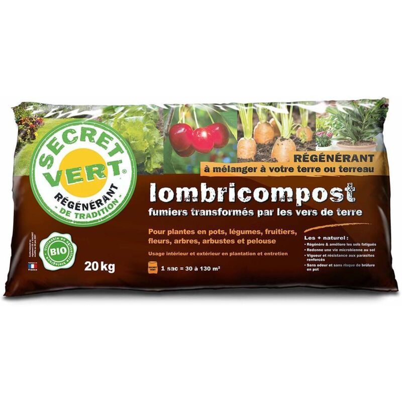 Secret Vert - Terreau lombricompost régénérant 20 kg