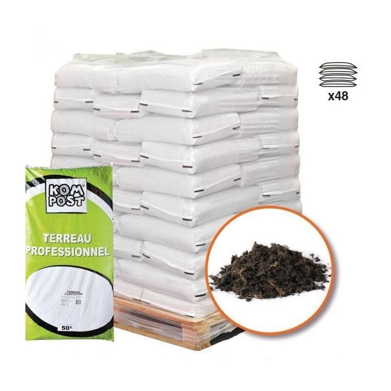 Terreau plantation enrichi en tourbe 48 sacs 50 litres