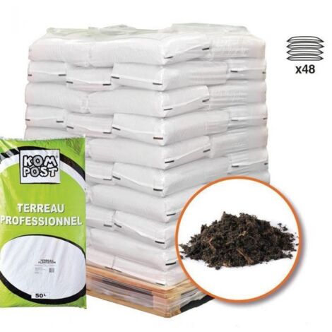 Terreau plantation enrichi en tourbe 48 sacs 50 litres - Brun
