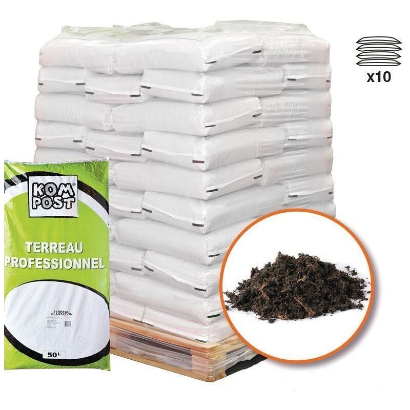 Terreau plantation special en ment 10 sacs de 50 litres - Brun - Racine