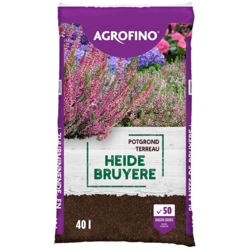 Fleur - Terreau plantes de bruyère Agrofino 50 jours de nutriments 40L