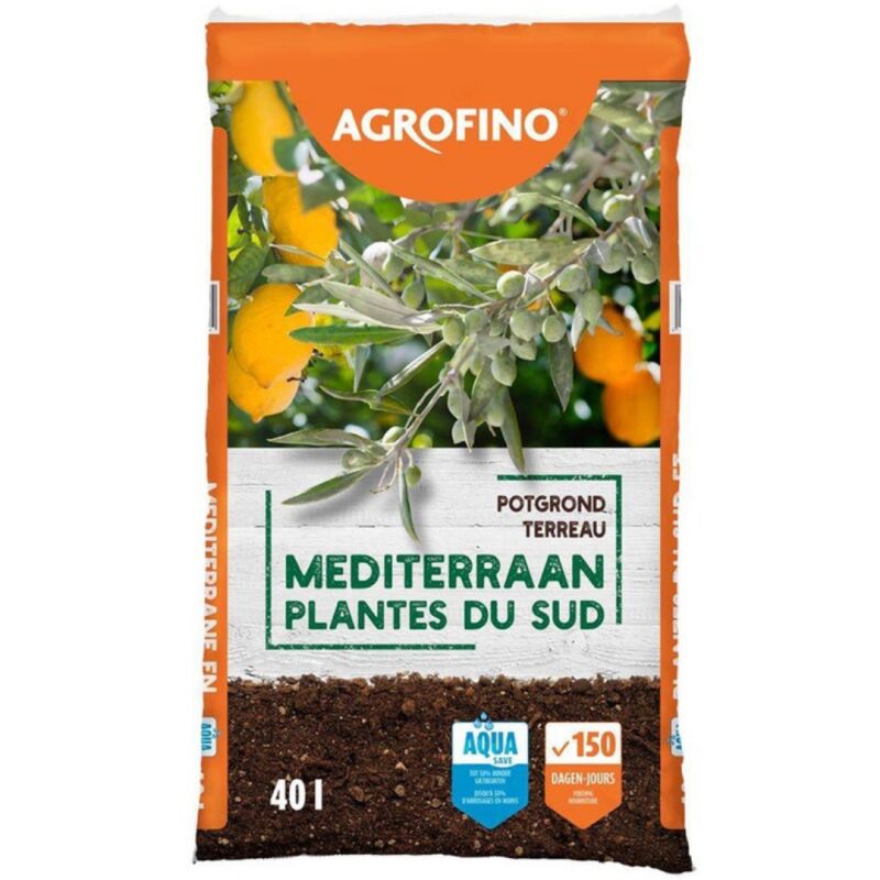 Terreau plantes Méditerranéennes Agrofino 150 jours de nutriments 40L