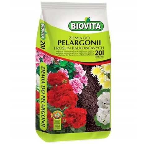 Terreau pour géraniums et plantes de balcon 20L