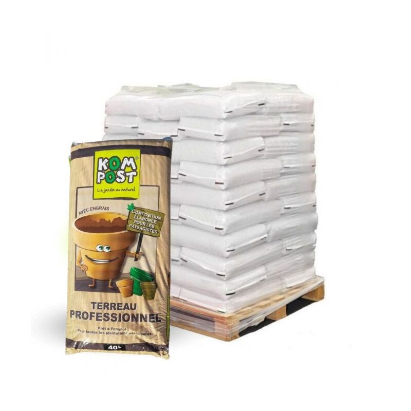 Terreau professionnel stimulateur plantation, 27 sacs de 40 litres - KOM13-27x40