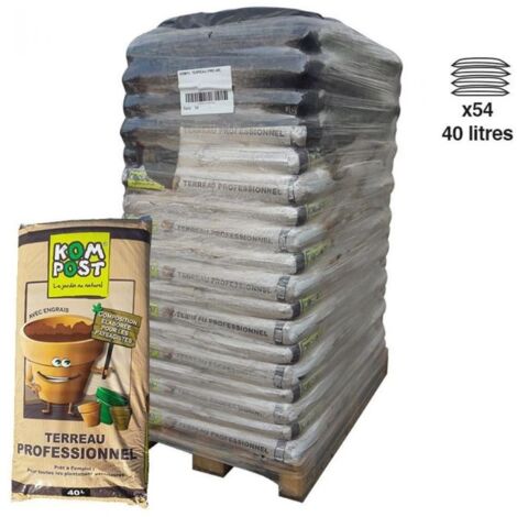 Terreau professionnel stimulateur plantation 54 sacs de 40 litres - Brun
