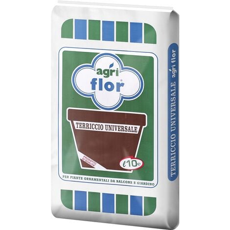 Terreau universel pour l'horticulture et la floriculture Sachet de 10 litres enrichi en sels mine'raux