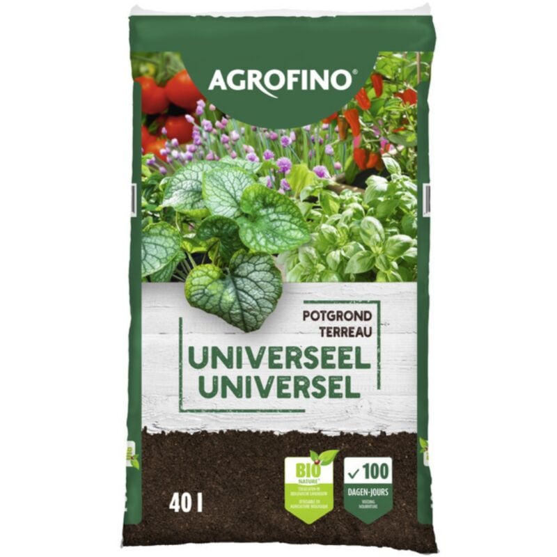 Terreau usage universel Agrofino BIO nature 100 jours de nutrition 40L