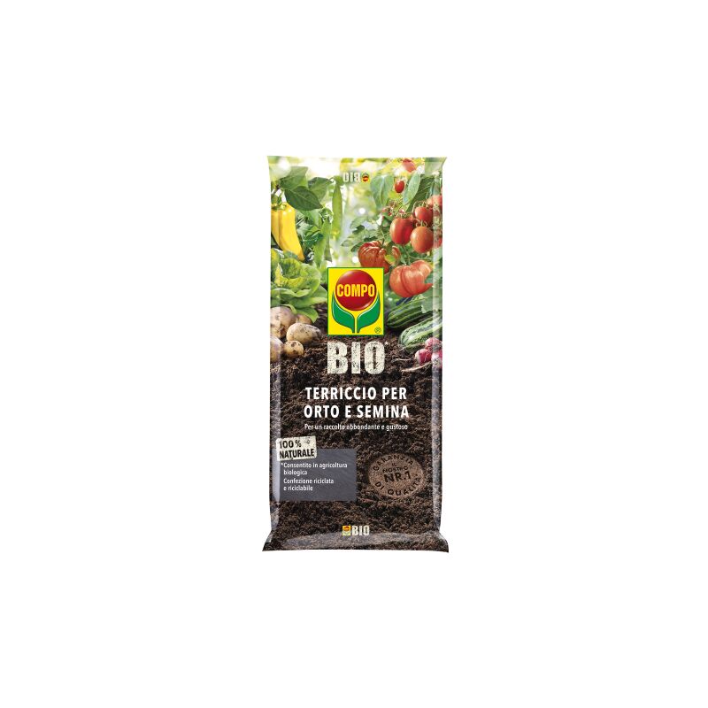 Terriccio Bio Orto E Semina 20 Lt Concimi Orto Verdure Coltivare Compo
