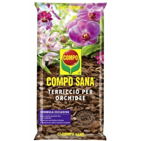 Terriccio per Orchidee Sacca 10L. Set con vaso trasparente