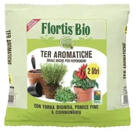 TERRICCIO PER PIANTE AROMATICHE E PEPERONCINI 2LT FLORTIS