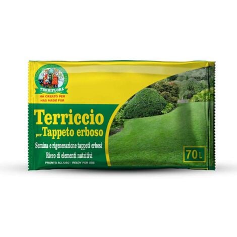 Terriccio per Tappeto Erboso 70 L - Con Sabbia Silicea Rigenerante e Nutriente