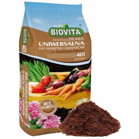 Terriccio universale per orti e fiori 40L Senza torba con compost