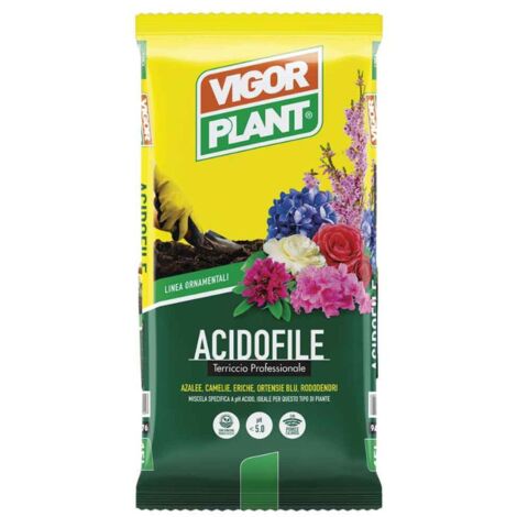 TERRICCIO VIGORPLANT substrato PIANTE ACIDOFILE camelie orchidee ortensie 20LT