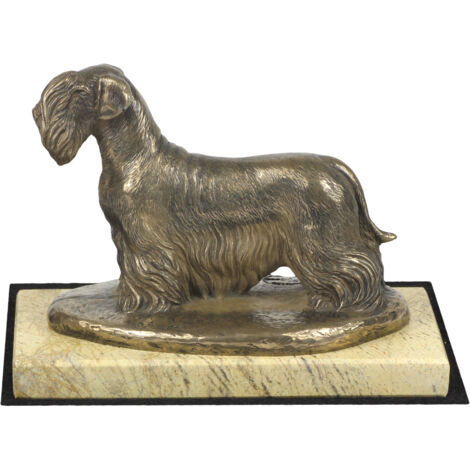 Terrier checo, Cesky Terrier: estatuilla de perro, figura de silueta de perro, trofeo para una exposición canina de la marca Art-Dog