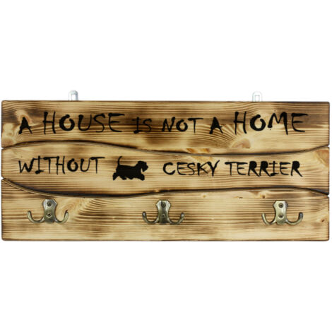 Terrier checo, Cesky Terrier: percha con perro, expositor de medallas, decoración del hogar de Art-Dog