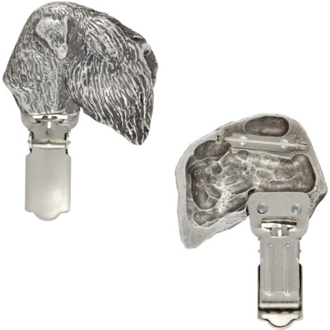 Terrier nero russo - spilla con clip, porta numero di partenza, regalo per una mostra canina di Art-Dog