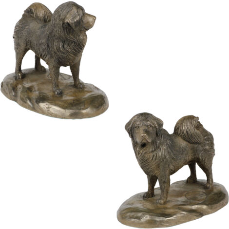 Terrier tibetano: estatuilla de perro, figura de oficina, trofeo para una exposición canina de Art-Dog