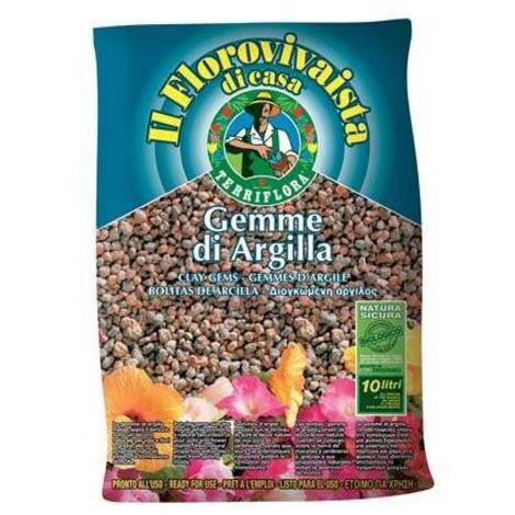 Terriflora Argilla Espansa 10 l - Drenaggio per Vasi e Piante Sane