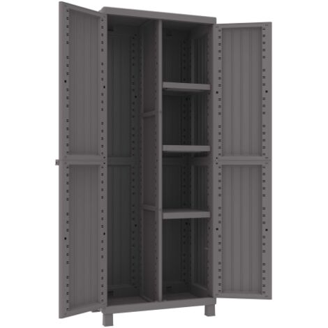 Terry armadio portascope Cwood in polipropilene a 2 ante effetto legno cm68X39X170H per esterno