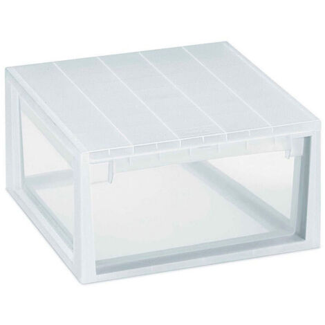 Terry Boîte de rangement moderne transparente 23L