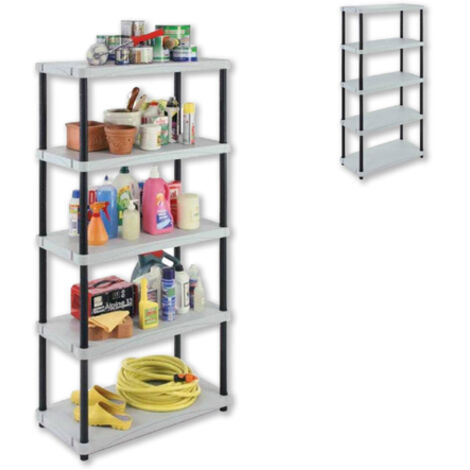 Terry Kit Scaffale 5 Posti - 80x40x173.4H Cm - Resistente e Spazioso