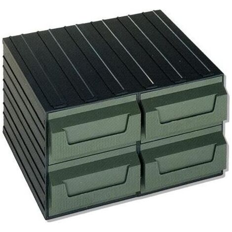 Terry N 7 4C Servo Cassettiera Modulare 4 Cassetti con Portaetichette Frontali Componibile Plastica colore Verde