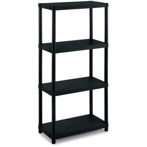 TERRY - SCAFFALE MODULARE IN PLASTICA 4 RIPIANI NERO 3060 S-4