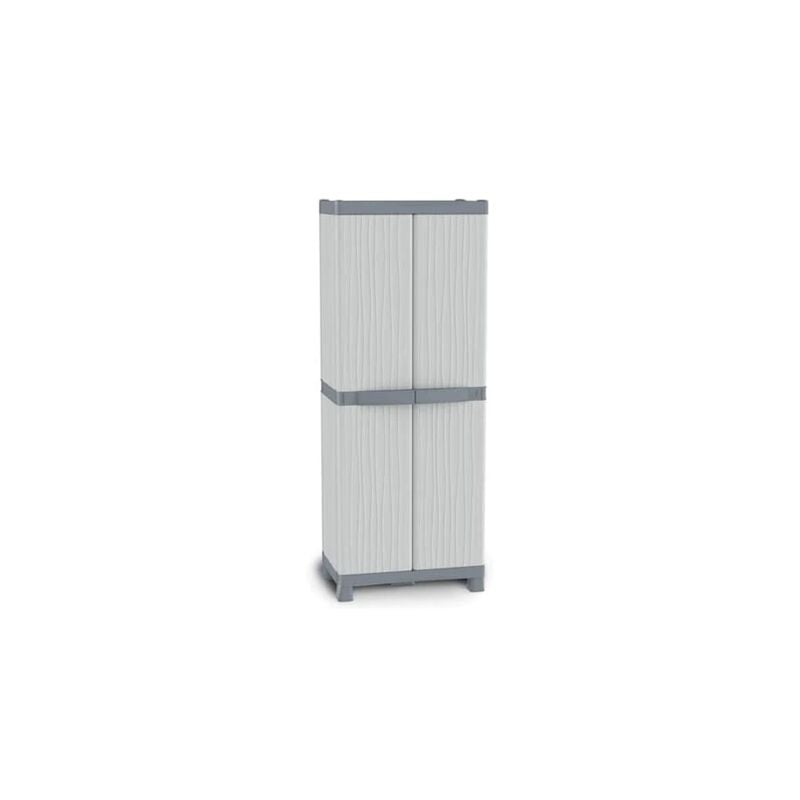 Wave2700 armoire tout plan 2 portes e'tage'res internes re'glables 70x44x181h cm pour l'exte'rieur - Terry